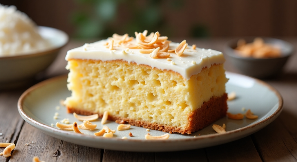 Receita Bolo de Coco Cremoso Low Carb com Ricota