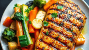 Leia mais sobre o artigo FRANGO GRELHADO COM LEGUMES SALTEADOS