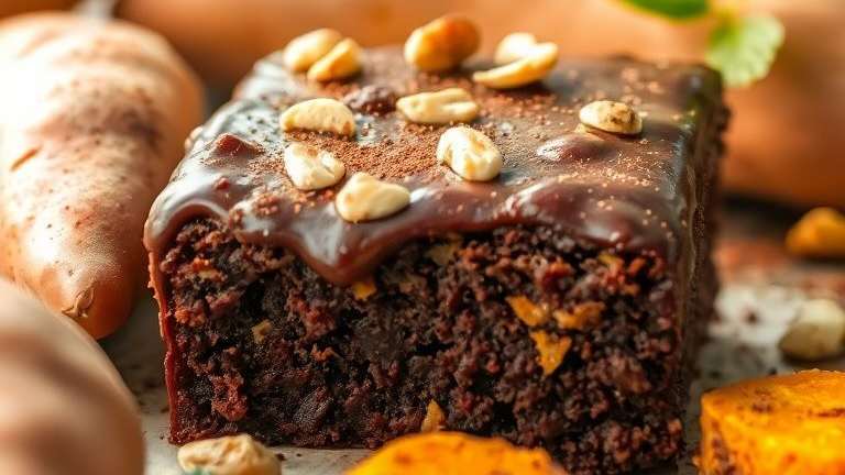 BROWNIE VEGANO DE BATATA-DOCE