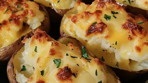 BATATA ASSADA COM RECHEIO DE FRANGO