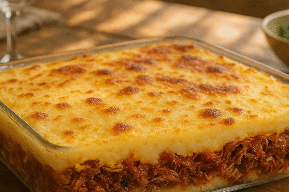ESCONDIDINHO DE MANDIOCA COM CARNE SECA