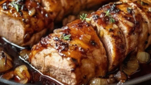 Leia mais sobre o artigo LOMBO DE PORCO ASSADO COM MOLHO GLACEADO