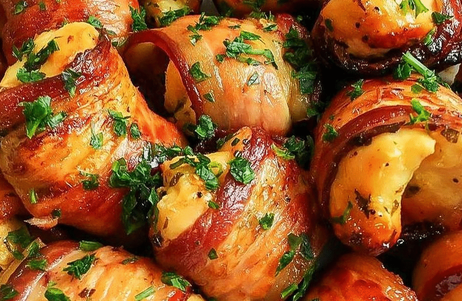 MEDALHÃO DE FRANGO COM BACON