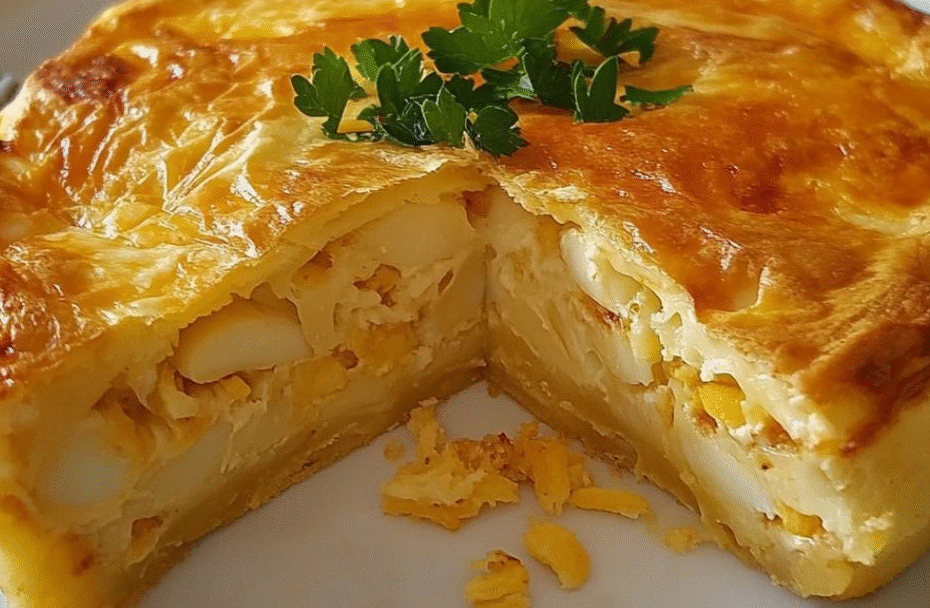 Torta de frango com requeijão