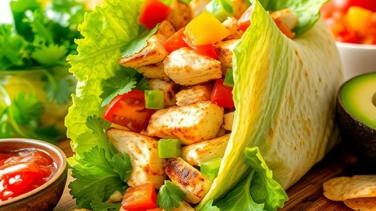 Wrap de Frango com Vegetais