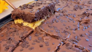 Leia mais sobre o artigo Bolo Gelado de Chocolate com Recheio de Maracujá