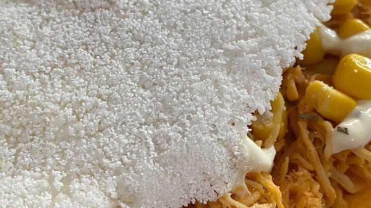 CREPIOCA DE FRANGO DESFIADO
