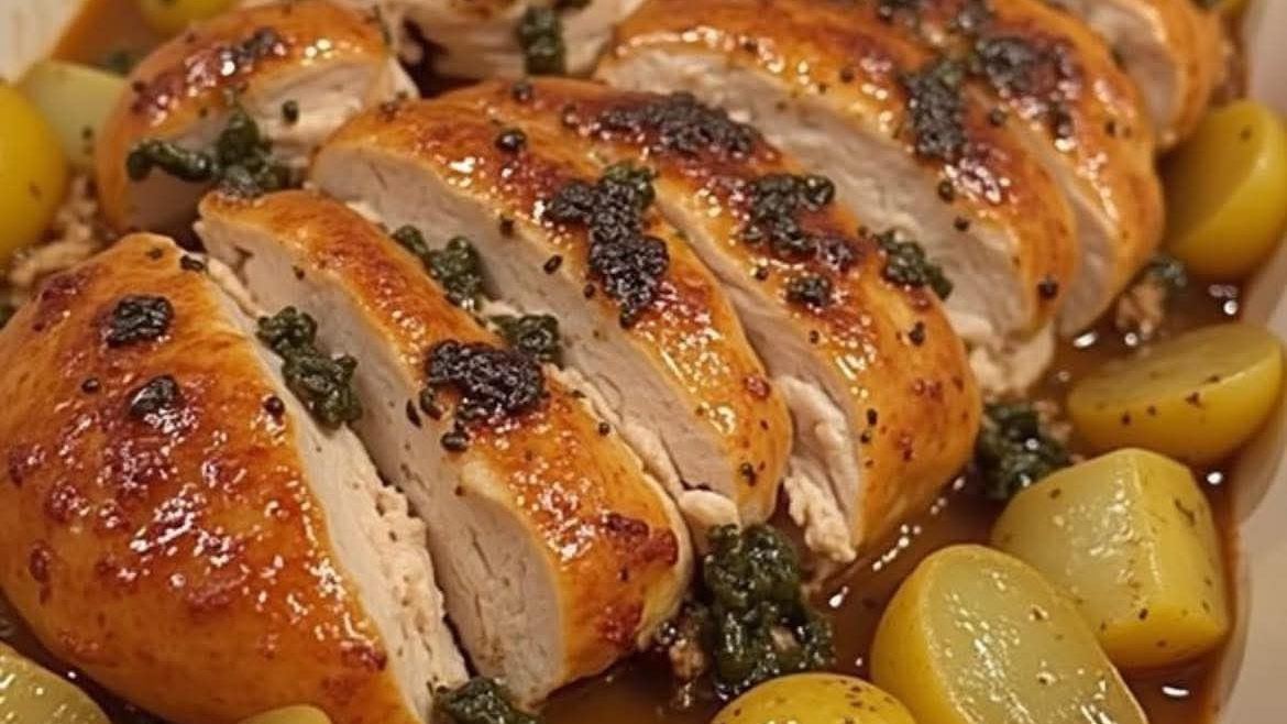 Frango Assado na Panela de Pressão com Batatas