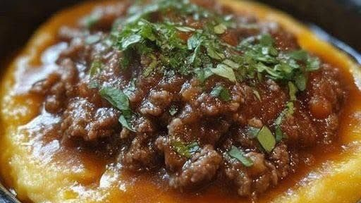 Polenta com Carne Moída