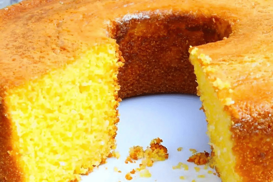 Bolo de flocão de milho sem glúten