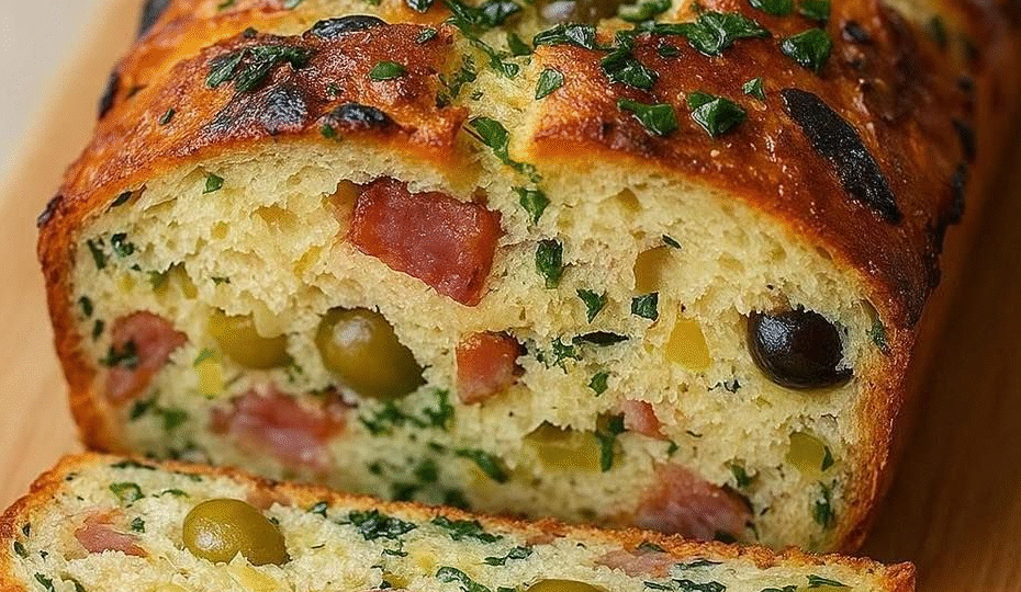 Pão de Azeitonas, Bacon e Queijo
