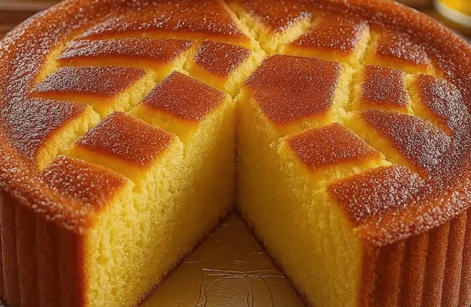 Bolo de Fubá Brilhoso
