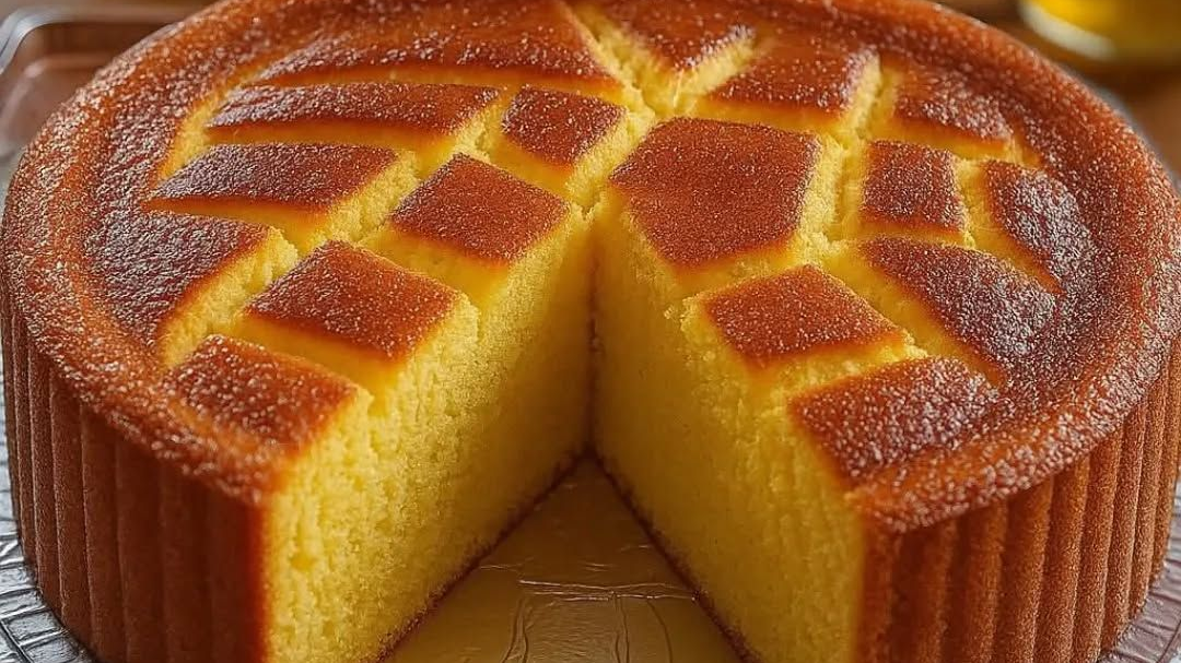 Bolo de Fubá Brilhoso