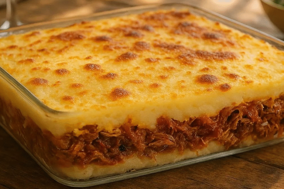 Escondidinho de Carne Seca com Mandioca