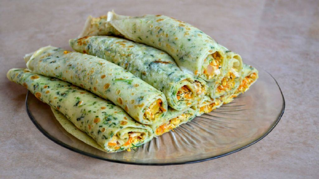 Panqueca de Espinafre com Frango