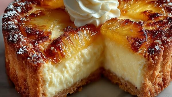 Torta de Abacaxi com Recheio Cremoso de Maizena