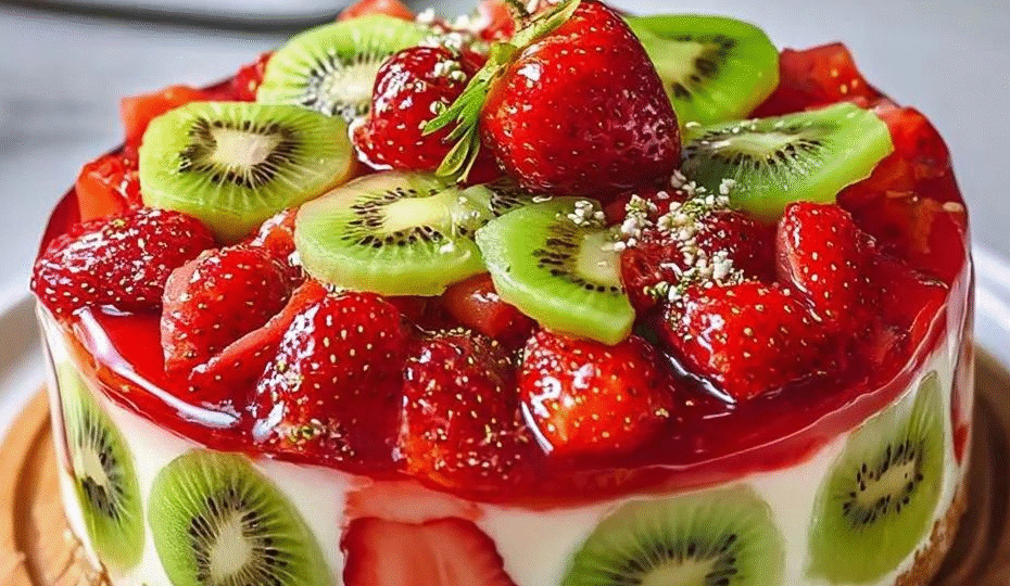 Strawberry Kiwi Cheesecake